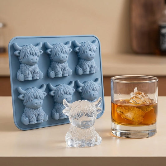 ⏳50% RABATT⚡🐮 Minihölandsko istärningsform – Söta 3D-isar till drycker, fester och presenter