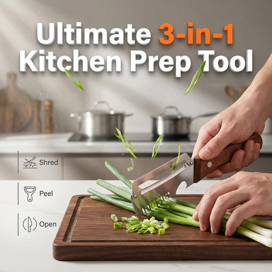🔪Köp 1, få 1 gratis! 40 % rabatt🍎3-i-1-skalare med flasköppnare och lökskärare🥬